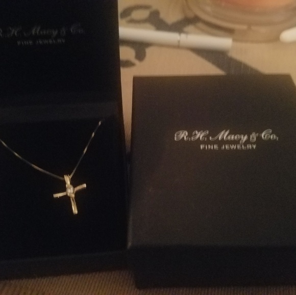 14k yellow gold sirena diamond necklace - Picture 2 of 4